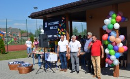 Uroczyste otwarcie festynu sportowo - rekreacyjnego przez Wójta Gminy Tadeusza Wojciechowskiego.